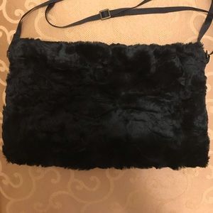 Faux fur hand muff